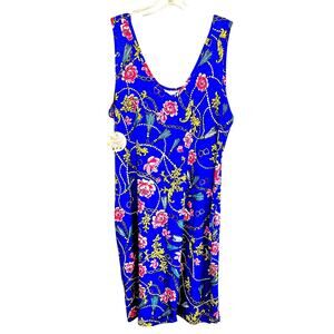 NWT Jolie & Joy Women's Dress 3X 3XL XXXL Blue Sleeveless Plus Size 22W 24W NEW